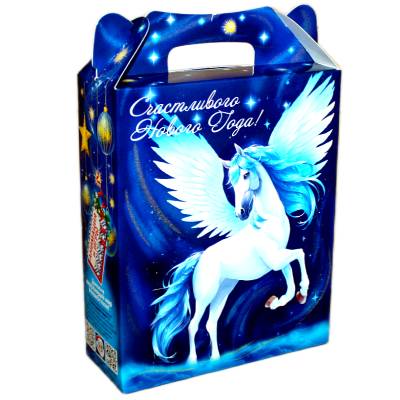 Сладкий подарок на Новый Год в картонной упаковке весом 800 грамм